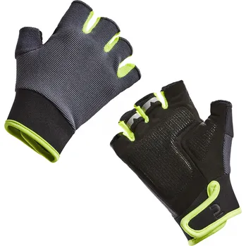 Cyklistické rukavice BTWIN Dětské cyklistické rukavice 500 8–12 let 12 LET ZELENÁ|ŠEDÁ|ŽLUTÁ