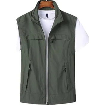 Pánská vesta Pánská rybářská vesta outdoor s kapsami Barva: Zelená, Velikost: M
