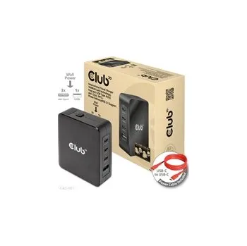 Club 3D Club3D cestovní nabíječka 140W GaN technologie, 3xUSB-A, 1xUSB-C, PPS + PD 3.1 Support (CAC-1917)