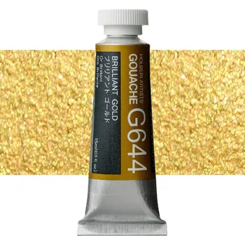 Vodová barva Kvašová barva Holbein 15ml - Brilliant Gold