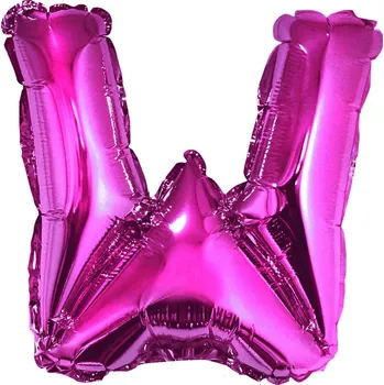 Balónek Fóliový balónek písmeno W, růžový, 35 cm