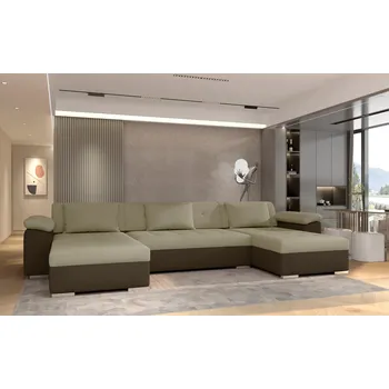 Sedací souprava Rohová sedací souprava DRAKO U béžová / hnědá