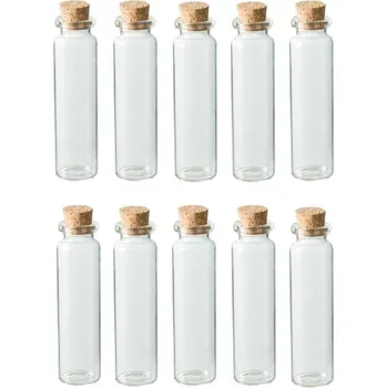 EFCO Skleněná lahvička s korkovým uzávěrem 2x8cm (10ks)