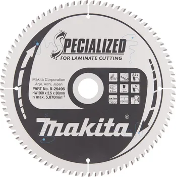 Pilový kotouč MAKITA B-29496 pilový kotouč na lamino 260x30mm 84T free_store_pickup
