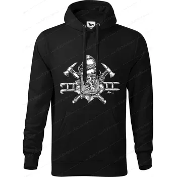 Dámská mikina Mikina - Hasičský znak Barva: Černá (01), Velikost: XXL, Střih: Pánské