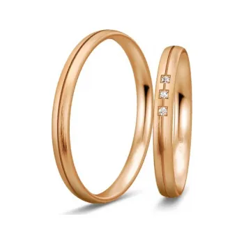 Prsten BREUNING zlaté snubní prsteny BR48/04323RG