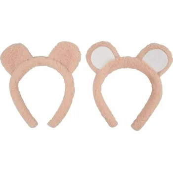 Čelenka Čelenka medvědí uši plyšová 16 x 17 cm