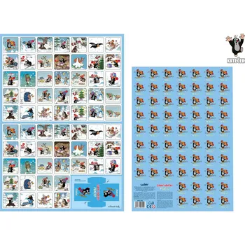 Pexeso Krtek Pexeso vystřihovací zimní hrátky