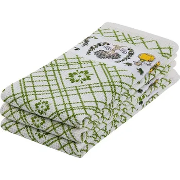 decoDoma Sada vaflových utěrek OLIVY 40 x 60 cm 3 ks