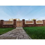 FL BRÁNY Vstupní branka, šířka 140 cm, výška 120 cm, lakovaný rám, výplň Pilwood