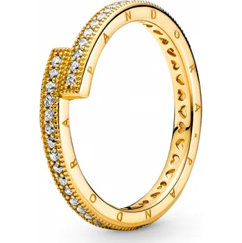 Prsten PANDORA pozlacený prsten Pandora Logo 169491C01-58