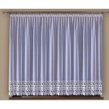 Záclona Luksor Obšita bavlněnou krajkou (S)