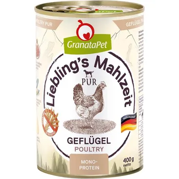 Krmivo pro psa GranataPet Lieblingsmahlzeit čistá drůbež 6 × 400 g