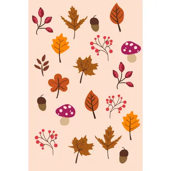 Malování podle čísel - Podzimní pozadí Velikost: 20x30cm, Rámování: Pouze srolované plátno