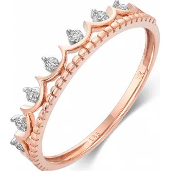 Prsten SOFIA DIAMONDS zlatý prsten královská korunka GEMBG29449-12-54