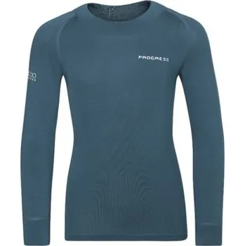 E NDRD dětské termo tričko dlouhý rukáv bambus zelená 140/146