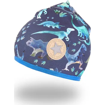 Čepice Little Angel Čepice podšitá Outlast® - dinosauři/modrá royal Velikost čepic: 3 | 42-44 cm