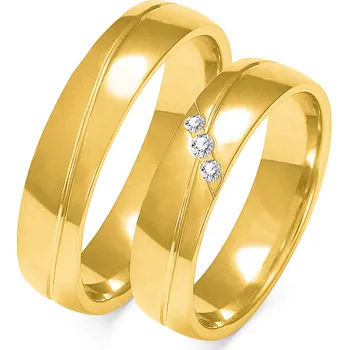 Prsten SOFIA zlatý dámský snubní prsten ZSA-148WYG-CZ