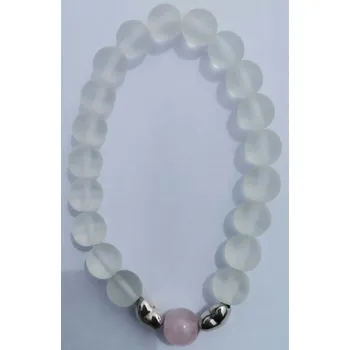 Náramek Náramek se srdíčky ledový s Růženínem 4 (Náramek se srdíčky)