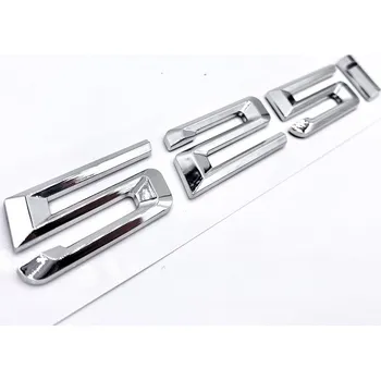 Znak automobilu 525i nápis starý styl - chromový