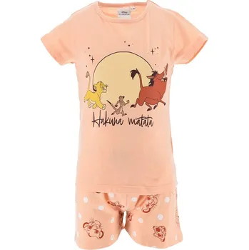 Dívčí pyžamo Meruňkové dívčí pyžamo The Lion King Hakuna Matata Velikost: 98