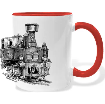 Hrnek - Parní lokomotiva 310.072 Kafemlejnek Barva: Červená