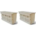 vidaXL Ptačí budka pro špačky 2 ks 44 x 15,5 x 21,5 cm dřevo