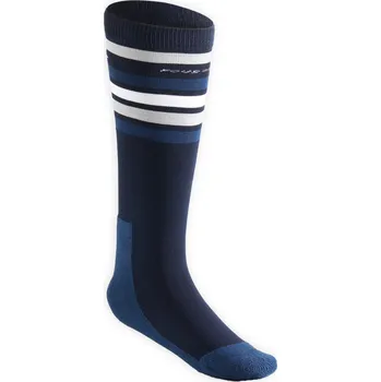 FOUGANZA Dětské jezdecké podkolenky 100 modré s bílými pruhy MODRÁ