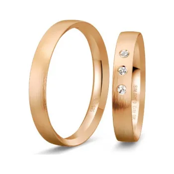 Prsten BREUNING zlaté snubní prsteny BR48/04416RG