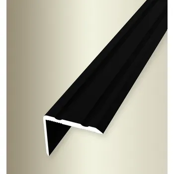 přechodová lišta Küberit 235 SK - Schodová hrana 24,5 x 20mm, samolepicí, 300 cm Barva dekoru: černá F16 - RAL 9005, Délka lišty: 300 cm