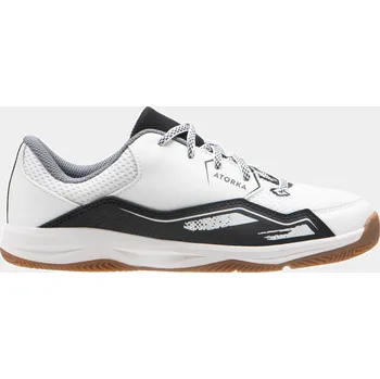 Pánské tenisky KIPSTA Dětské házenkářské boty na zavazování H100 bílo-černé 35 BÍLÁ|ČERNÁ|ŠEDÁ