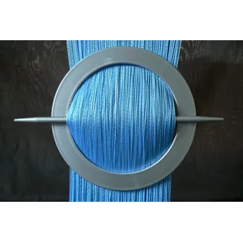 Provázkový závěs do dveří světle modrý (Z)