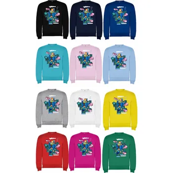 Pánská mikina Mikina přes hlavu Minecraft Water Barva: Tyrkys, Velikost: 3XL