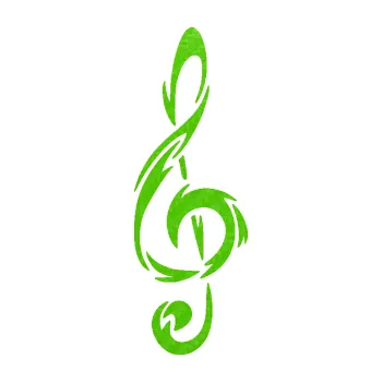 Samolepící dekorace SAMOLEPKA Houslový klíč 002 (58 - 3D karbon zelený kawasaki) NA AUTO, NÁLEPKA, FÓLIE, POLEP, TUNING, VLASTNÍ TEXT, TISK, AUTOSAMOLEPKY.cz, POLEPY, OBRÁZEK, LOGO, SAMOLEPKY