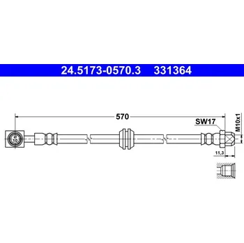 Brzdová hadice Brzdová hadice ATE 24.5173-0570.3