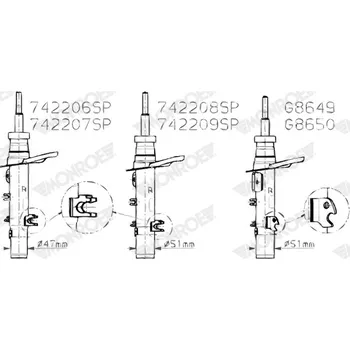Tlumič pérování MONROE 742207SP