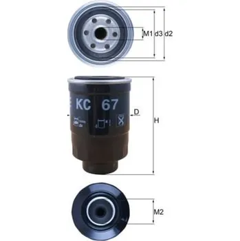 Palivový filtr Palivový filtr MAHLE KC 67