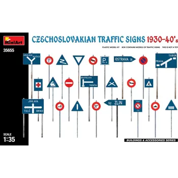 Plastikový model 1/35 Czechoslovakian Traffic Signs 1930-40's