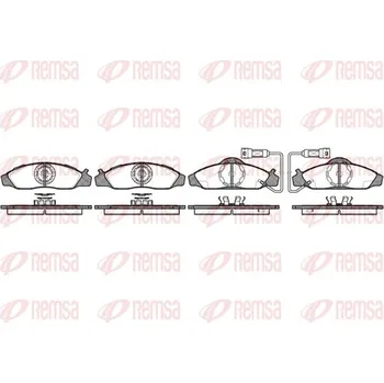 Brzdová destička Sada brzdových destiček, kotoučová brzda REMSA 0624.02