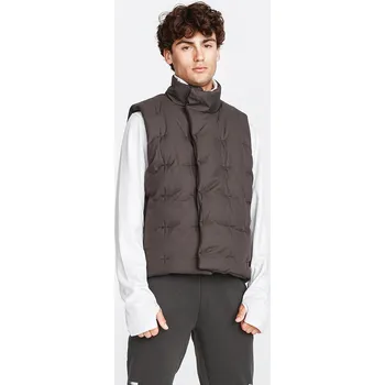 Pánská vesta KIPRUN Pánská běžecká vesta Run Warm+ khaki XL KAŠTANOVÁ|ZELENÁ