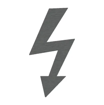 samolepka Blesk 003 elektřina (62 - škrábaný titan) SAMOLEPKA NA AUTO, NÁLEPKA, FÓLIE, POLEP, TUNING, VLASTNÍ TEXT, TISK, AUTOSAMOLEPKY.cz, POLEPY, OBRÁZEK, LOGO, 3D STICKERS