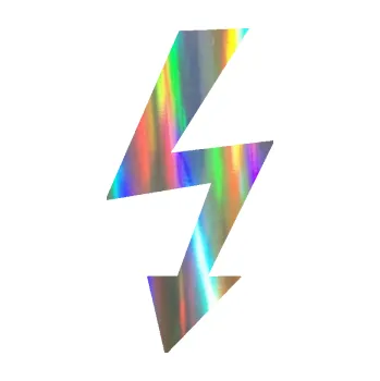 samolepka Blesk 003 elektřina (93 - Holografická) SAMOLEPKA NA AUTO, NÁLEPKA, FÓLIE, POLEP, TUNING, VLASTNÍ TEXT, TISK, AUTOSAMOLEPKY.cz, POLEPY, OBRÁZEK, LOGO, 3D STICKERS