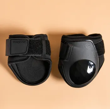 Koňské kamaše FOUGANZA Strouhavky 500 pro koně černé 2 ks CS ČERNÁ