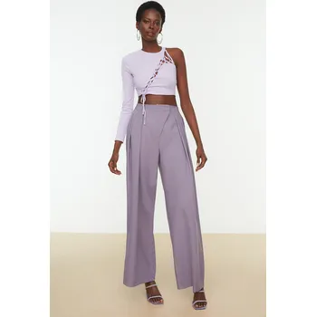 Svícen Trendyol Lila Pletený Bustier s Detaily na Límci Trendyol šedá 1787561