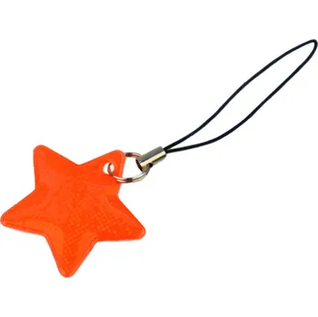 Zip Pro Háčkování Reflexní přívěsek hvězda, oranžový