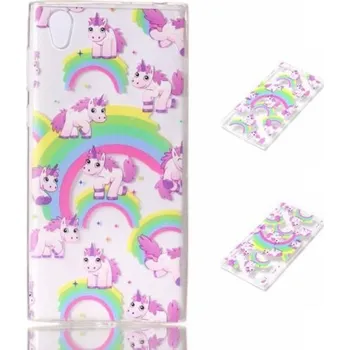 Pouzdro na mobilní telefon Embi gelový obal s motivem na Sony Xperia L1 - duha a jednorožci