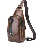 Bullcaptain kožená taška přes rameno Anselm Hnědý 5L BULLCAPTAIN XB126