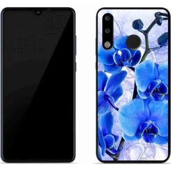 Pouzdro na mobilní telefon Gelový kryt mmCase na mobil Huawei P30 Lite - modré květy