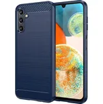Carbon odolný gelový obal na Samsung Galaxy A14 4G/5G - modrý