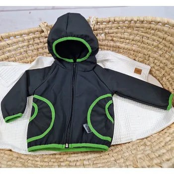 Yháček Softshellová bunda Yháček, zimní, černá/zelená Velikost: 104